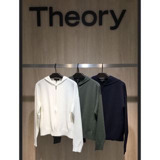 theory - 新品　Theory セオリー　ニット　パーカー　ジップ　フード　春夏向け　S 