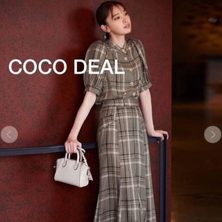 ココディール(COCO DEAL)のCOCO DEAL レーヨン　グレンチェック　セットアップ　スカート(ロングワンピース/マキシワンピース)