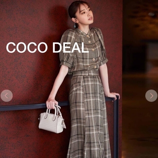 COCO DEAL - COCO DEAL レーヨン　グレンチェック　セットアップ　スカート