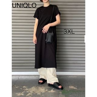 ユニクロ(UNIQLO)の3XL＊UNIQLO＊マーセライズAラインロングワンピ(ロングワンピース/マキシワンピース)