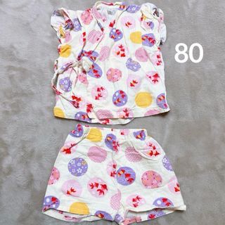 ベビー　キッズ　浴衣　夏服　着物　80 女の子(甚平/浴衣)