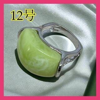 064b4グリーン　緑リング　指輪　韓国アクセサリー　石プチプラ　ジュエリー(リング(指輪))