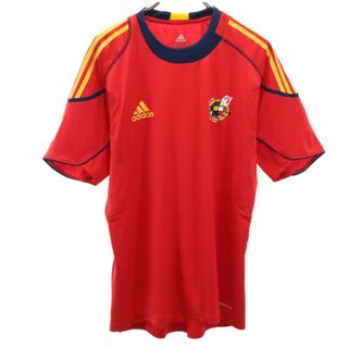 アディダス(adidas)のアディダス プリント サッカー 半袖 Tシャツ O レッド adidas メンズ 古着 【240420】 メール便可(ウェア)