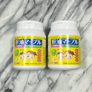 ユーハミカクトウ(UHA味覚糖)の肝油ﾏｰﾌﾞﾙ(２個ｾｯﾄ)(ビタミン)