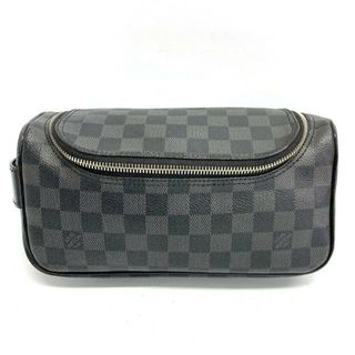 ルイヴィトン(LOUIS VUITTON)の★LOUIS VUITTON ルイ ヴィトン N47625 ダミエグラフィット トワレ ポーチ トラベルポーチブ ラック×グレー(その他)