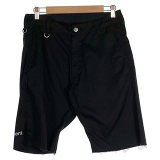 uniform experiment - uniform experiment ユニフォームエクスペリメント 23SS CUT OFF SHORTS カットオフショーツ ショートパンツ ブラック UE-230038 Size 1