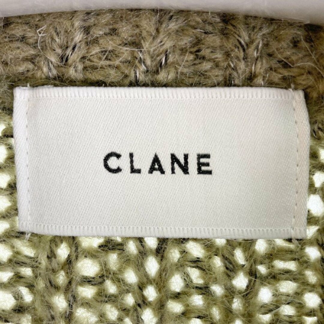 CLANE(クラネ)の★CLANE クラネ 11106-1092 カラーモヘアシャギーボリュームスリーブカーディガン カーディガン カーキ Size1 レディースのトップス(カーディガン)の商品写真