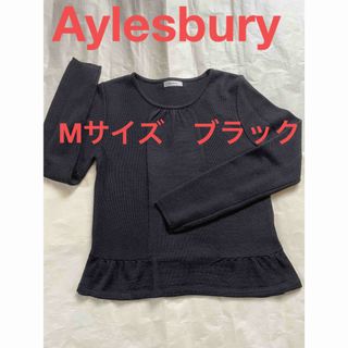 Aylesbury - アリスバーリー　ブラック　ニット　M 未使用　長袖　丸首　ウール混