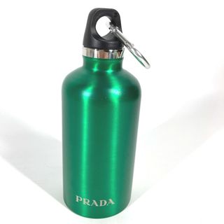 PRADA - プラダ PRADA ロゴ ウォーターボトル 水筒 インテリア タンブラー ステンレス グリーン 美品