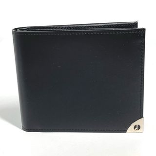 ダンヒル(Dunhill)のダンヒル Dunhill ロゴ コンパクトウォレット 札入れ 2つ折り財布 レザー ブラック 未使用(折り財布)