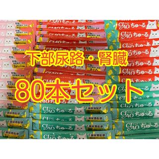 ちゅ〜る　下部尿路・腎臓の健康維持　猫用　80本セット(ペットフード)