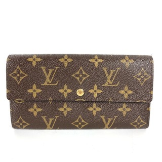 ルイヴィトン(LOUIS VUITTON)のルイヴィトン LOUIS VUITTON  ポルトモネ・クレディ M61726 モノグラム フラップ 長財布 モノグラムキャンバス ブラウン(財布)