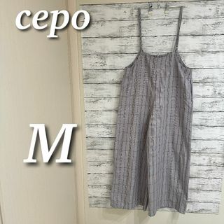 セポ(CEPO)のcepo aolt セポ　キャミワイドサロペット　チェック　グレー　M(サロペット/オーバーオール)