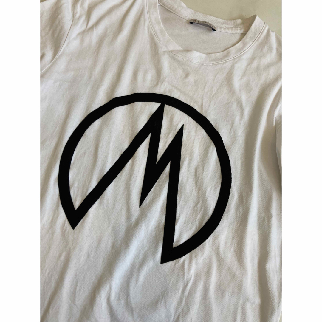 MONCLER(モンクレール)のサイズS】モンクレール   MONCLER 半袖Tシャツ ホワイト　ウィメンズ メンズのトップス(Tシャツ/カットソー(半袖/袖なし))の商品写真