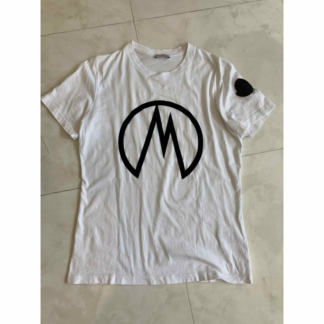 MONCLER(モンクレール)のサイズS】モンクレール   MONCLER 半袖Tシャツ ホワイト　ウィメンズ メンズのトップス(Tシャツ/カットソー(半袖/袖なし))の商品写真