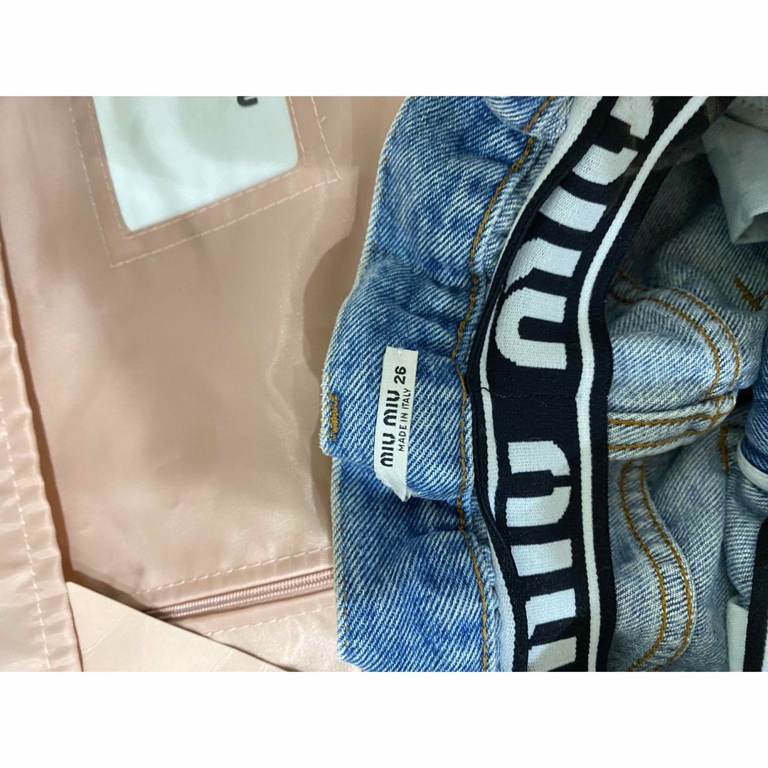 MIU MIU - 最終値下げ ミュウミュウのデニムパンツの通販 by MIU MIU - 最終値下げ ミュウミュウのデニムパンツの通販 by