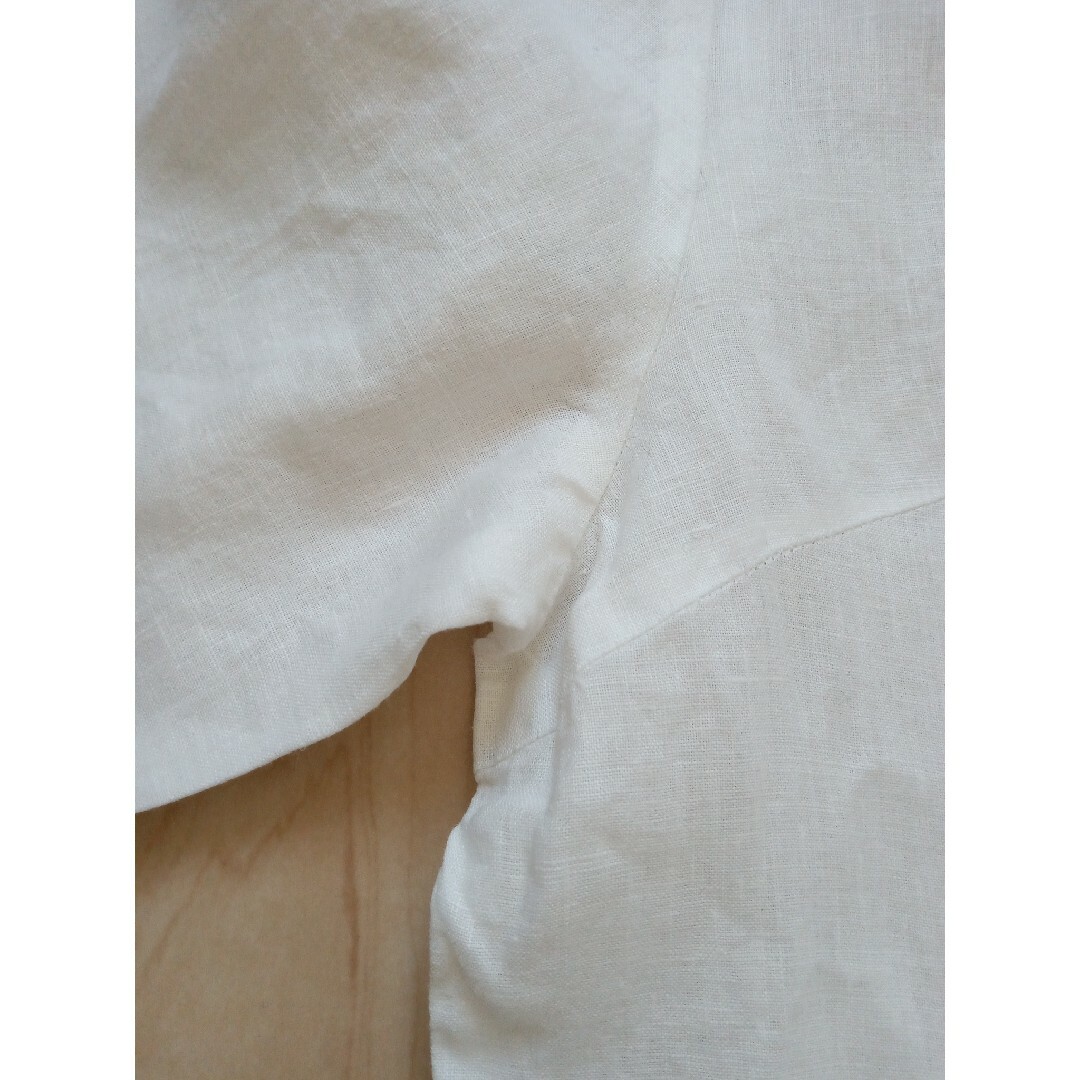 KEITH(キース)のKEITH  キース　麻　スキッパーシャツ　リネンブラウス　ホワイト　М レディースのトップス(シャツ/ブラウス(長袖/七分))の商品写真