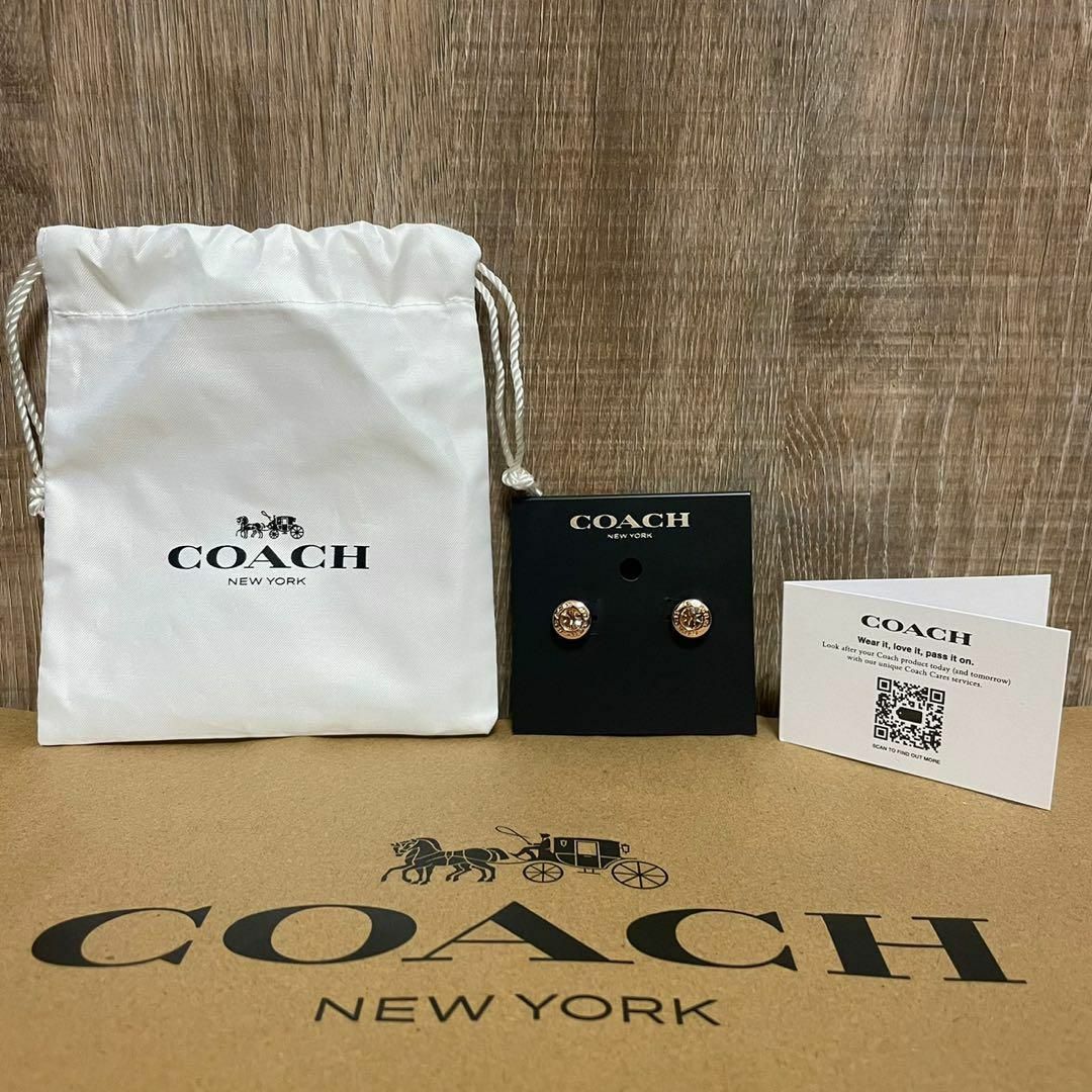 COACH(コーチ)の【新品未使用】 Coach コーチ オープン サークル ストーン ピアスRGD レディースのアクセサリー(ピアス)の商品写真