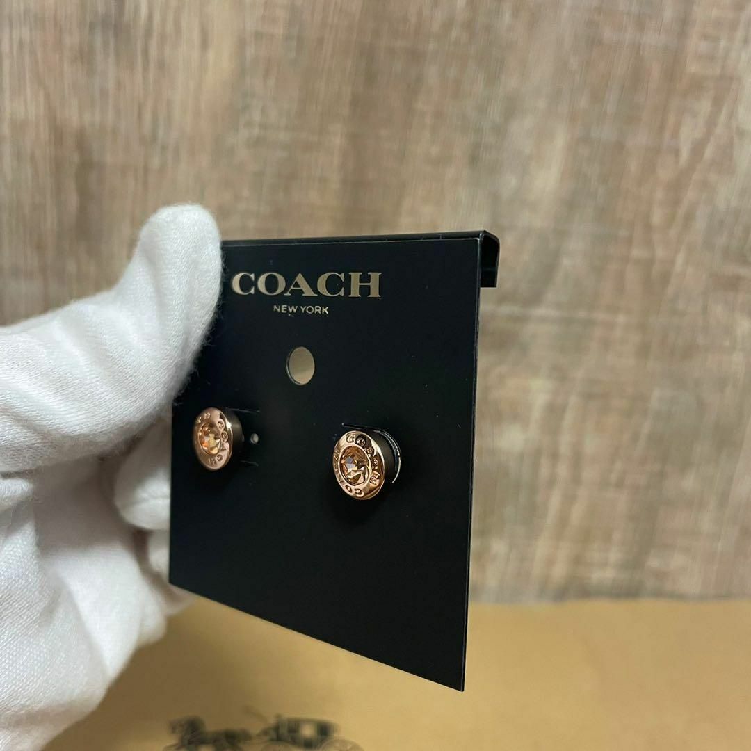 COACH(コーチ)の【新品未使用】 Coach コーチ オープン サークル ストーン ピアスRGD レディースのアクセサリー(ピアス)の商品写真