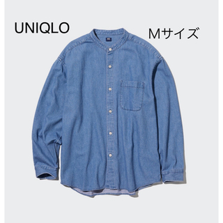 ユニクロ(UNIQLO)のM＊UNIQLO＊バンドカラー デニムシャツ(シャツ)