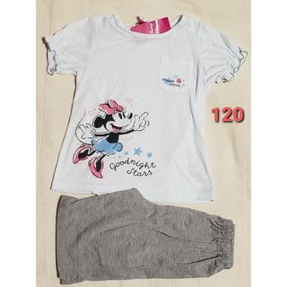 ディズニー(Disney)の新品 120 半袖パジャマ ルームウェア ディズニー ミニー 半袖Tシャツ(パジャマ)