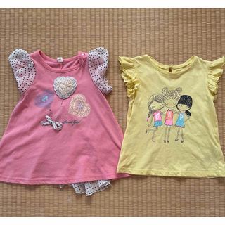 ベビーギャップ(babyGAP)のbaby gap 半袖tシャツ augel love  チュニック フリル袖(Tシャツ/カットソー)