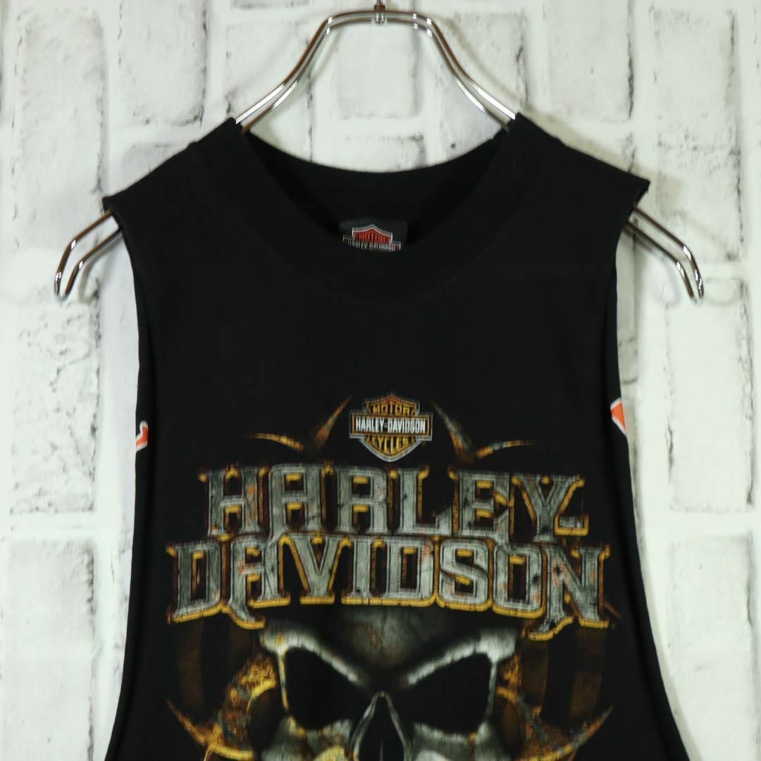 Harley Davidson(ハーレーダビッドソン)の【一点物◎リメイク】USA製 ハーレーダビッドソン タンクトップ デカロゴ L メンズのトップス(タンクトップ)の商品写真