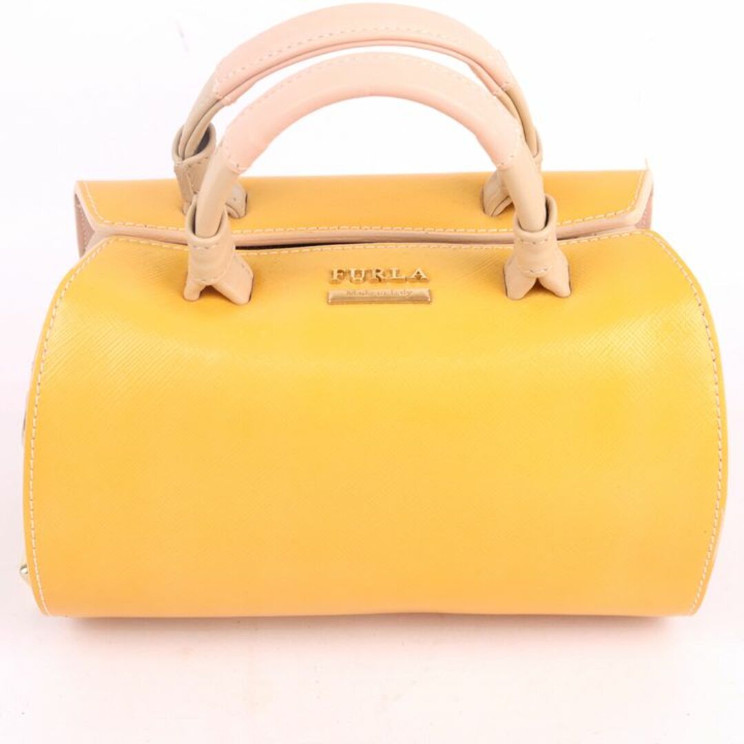 Furla(フルラ)のフルラ ハンドバッグ 本革 レザー イタリア製 ブランド 鞄 カバン ショルダーベルト無し レディース イエロー Furla レディースのバッグ(ハンドバッグ)の商品写真