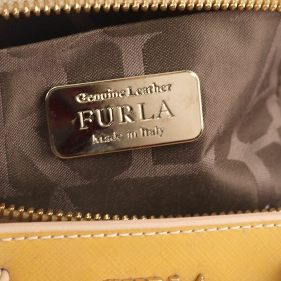 Furla(フルラ)のフルラ ハンドバッグ 本革 レザー イタリア製 ブランド 鞄 カバン ショルダーベルト無し レディース イエロー Furla レディースのバッグ(ハンドバッグ)の商品写真