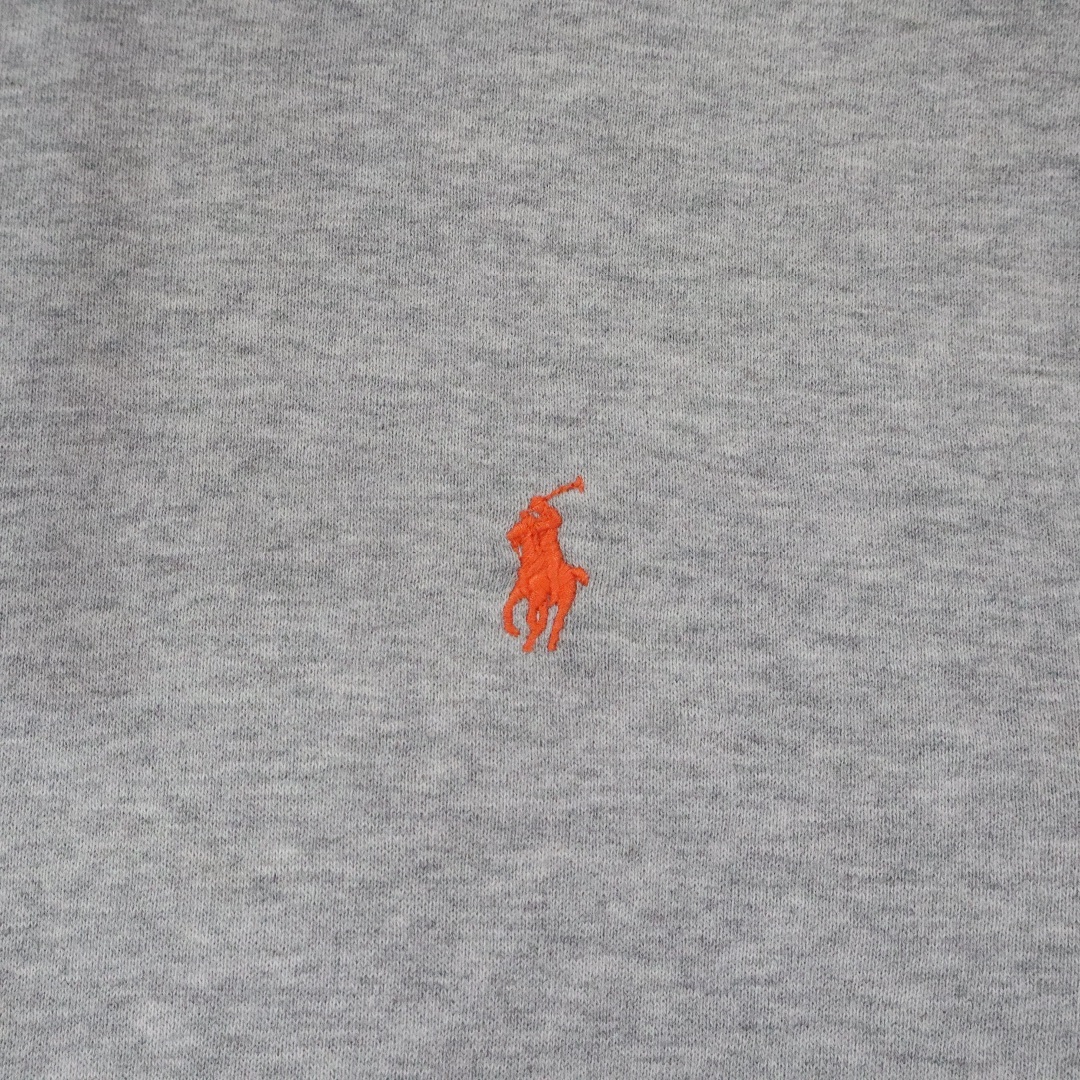 POLO RALPH LAUREN(ポロラルフローレン)の【大人気】ポロラルフローレン／パーカー　刺繍ロゴ　ポニー　Lサイズ　グレー　無地 メンズのトップス(パーカー)の商品写真