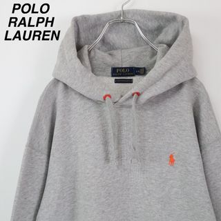 ポロラルフローレン(POLO RALPH LAUREN)の【大人気】ポロラルフローレン／パーカー　刺繍ロゴ　ポニー　Lサイズ　グレー　無地(パーカー)