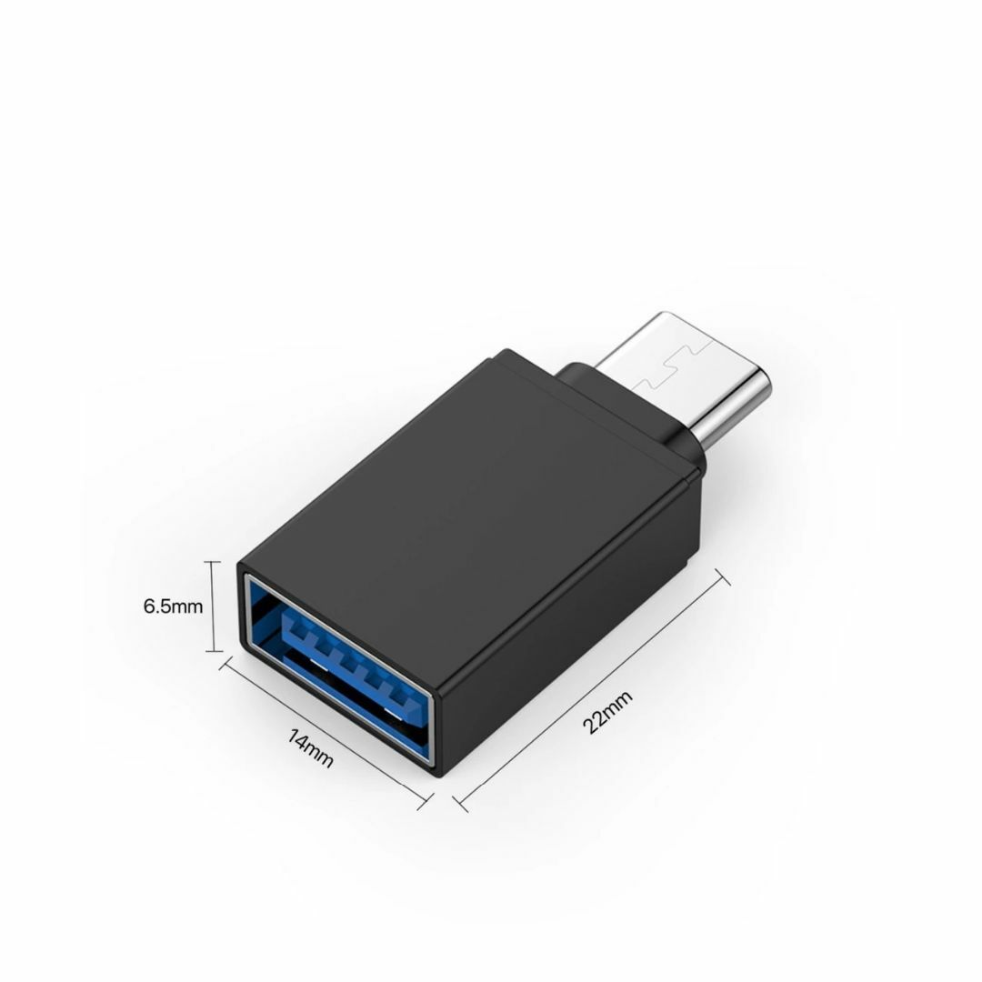 USB Type-C 変換 グレー USB Type-C変換アダプター スマホ スマホ/家電/カメラのPC/タブレット(PC周辺機器)の商品写真