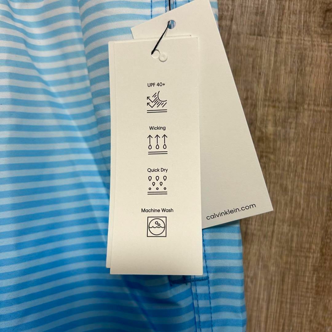 Calvin Klein(カルバンクライン)の【新品】Calvin Klein カルバンクライン　水着　白×水色グラデ　L メンズの水着/浴衣(水着)の商品写真