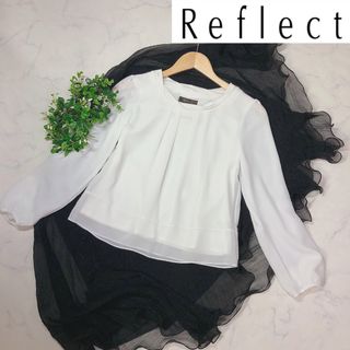 ReFLEcT - リフレクト洗えるシフォン重ねブラウスホワイトM