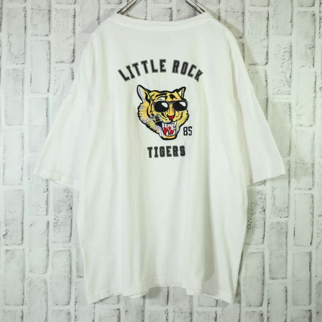 【レトロ古着◎超希少】完売品 コラボTシャツ タイガー刺しゅう Tシャツ 白 L メンズのトップス(Tシャツ/カットソー(半袖/袖なし))の商品写真