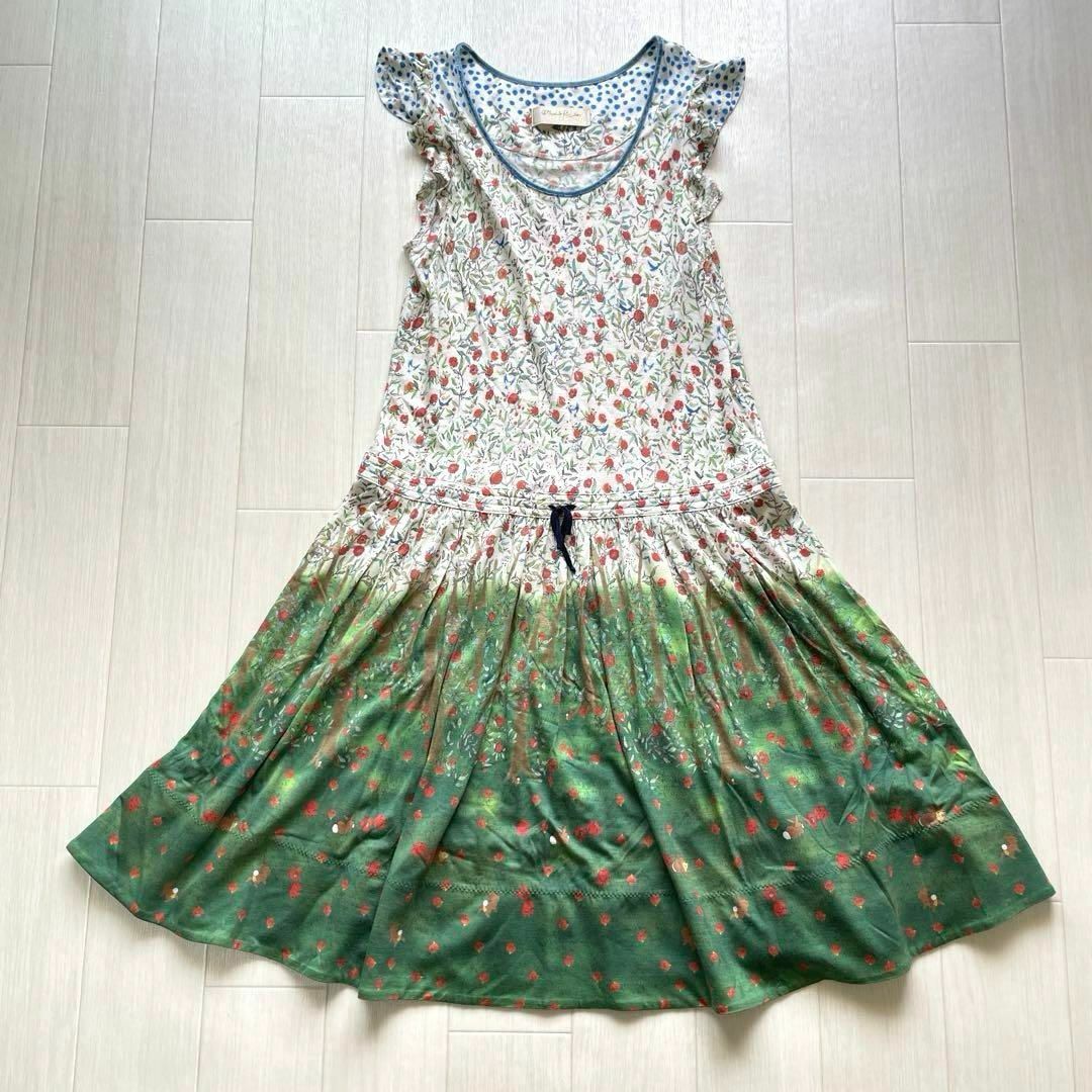 franche lippee(フランシュリッペ)のフランシュリッペ franche lippee フレンチスリーブワンピース M レディースのワンピース(ひざ丈ワンピース)の商品写真