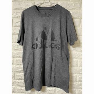 アディダス(adidas)のadidas アディダス グレー Tシャツ Mサイズ デカロゴ(Tシャツ/カットソー(半袖/袖なし))