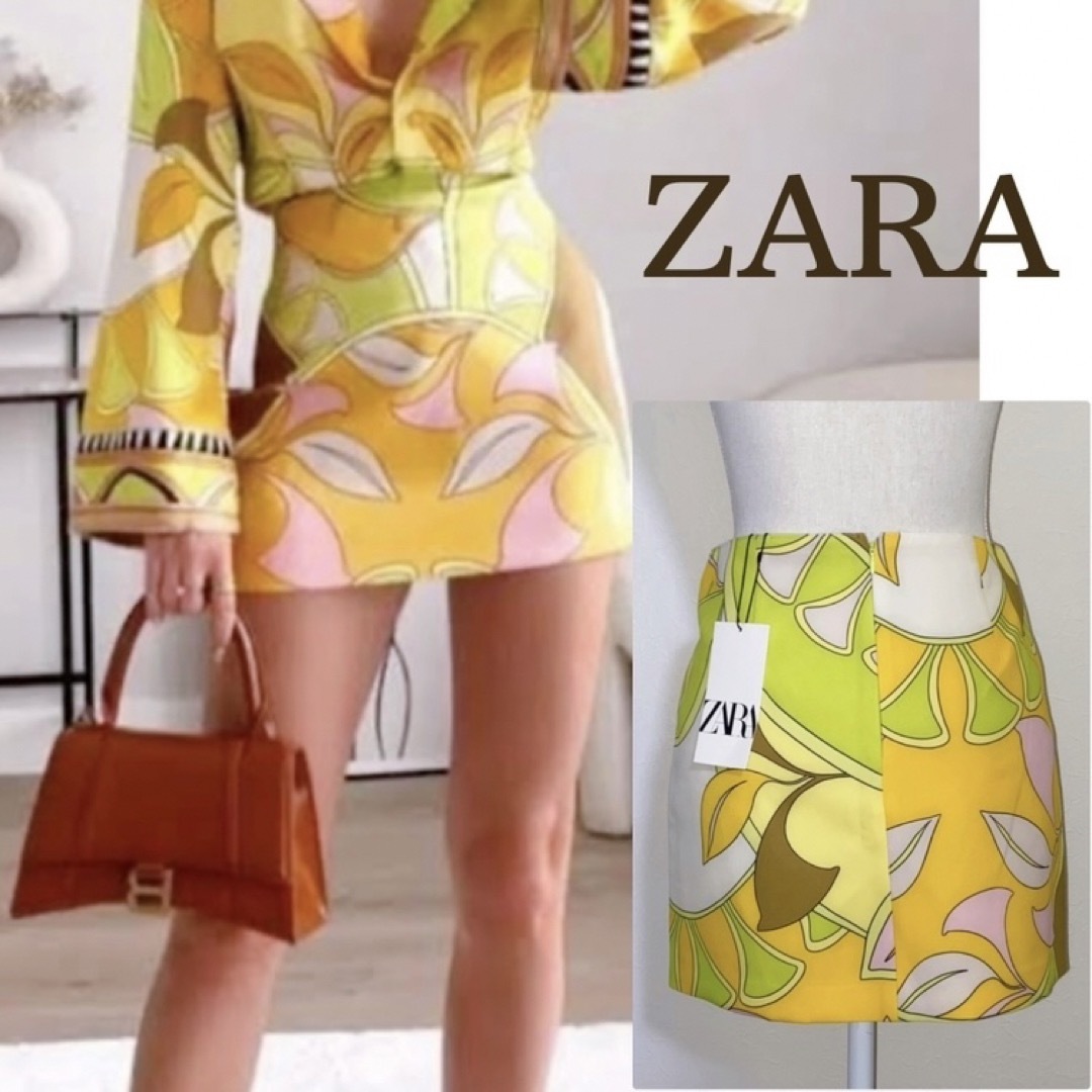 ZARA(ザラ)の【タグ付き新品 XS】ZARA スカーフ柄ミニスカート レディースのスカート(ミニスカート)の商品写真