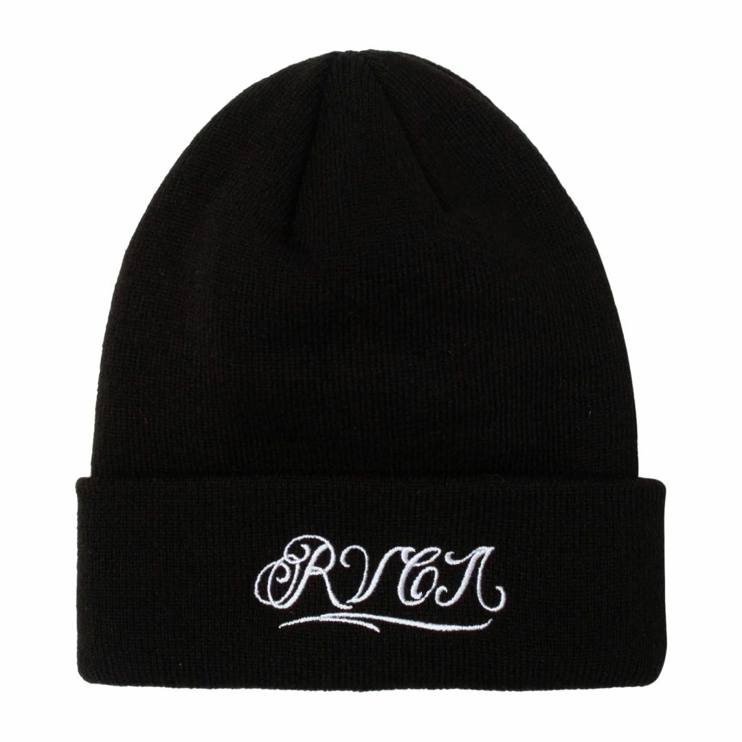 RVCA(ルーカ)のMr CARTOON RVCA BEANIE BLACK ビーニー ニット帽 黒 メンズの帽子(ニット帽/ビーニー)の商品写真