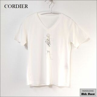 コルディア(CORDIER)のCORDIER レディース トップス 半袖 カットソー 白 L　(カットソー(半袖/袖なし))