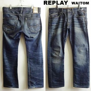 リプレイ　WAITOM　W89cm　レギュラーストレートデニム　濃藍　Sz.32