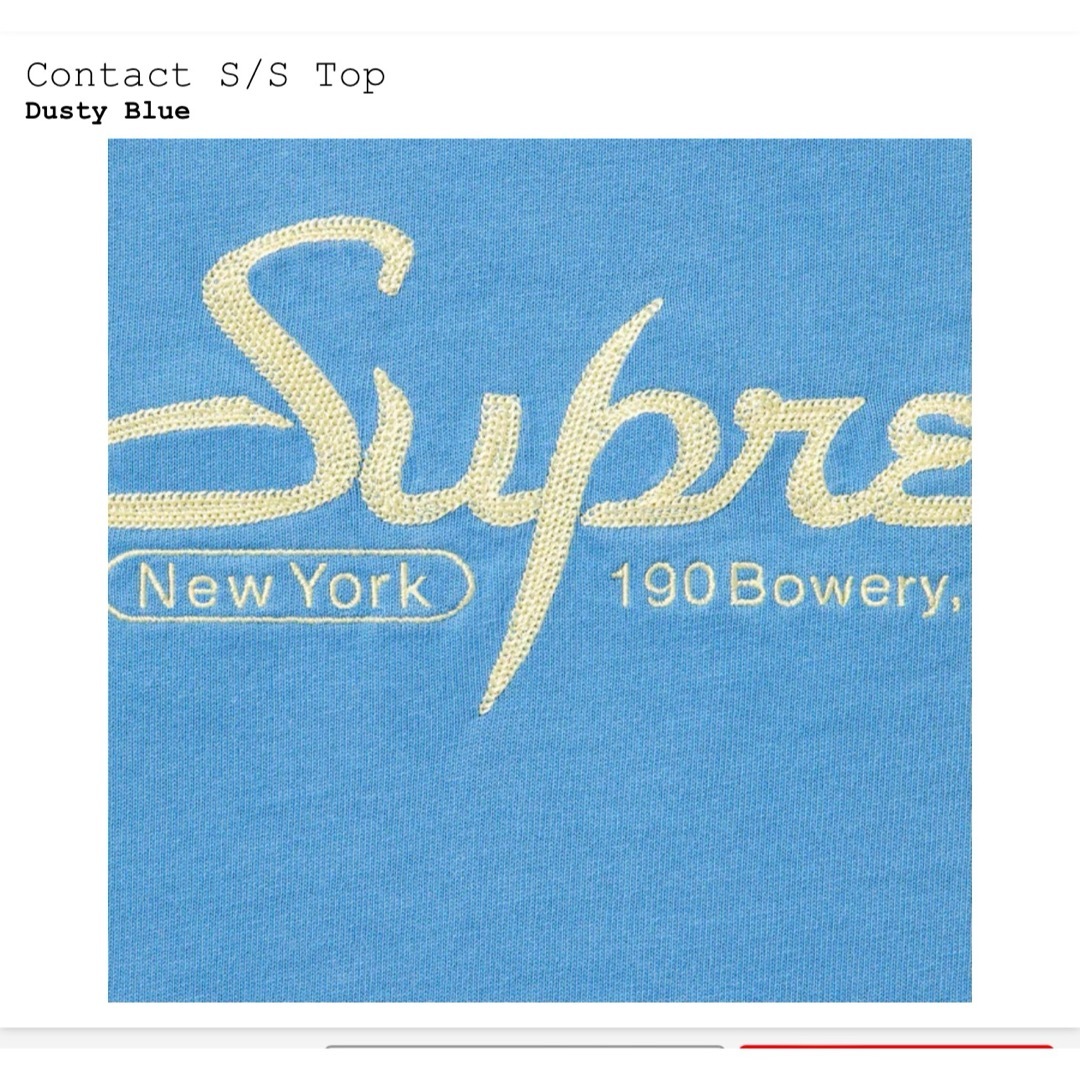 Supreme(シュプリーム)のSupreme Contact S/S Top "Dusty Blue" メンズのトップス(Tシャツ/カットソー(半袖/袖なし))の商品写真