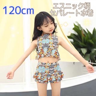 120cm 女の子 水着 セパレート タンキニ スイムウェア S066(水着)