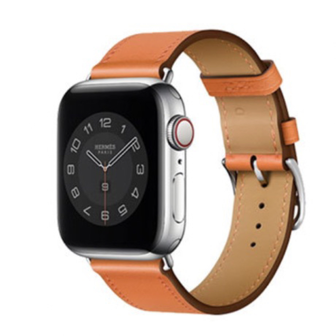 2999円○Apple Watch バンド 合皮 クラシックオレンジ メンズの時計(その他)の商品写真