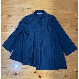 ザラ(ZARA)のZARA ネイビーブラウス(シャツ/ブラウス(長袖/七分))