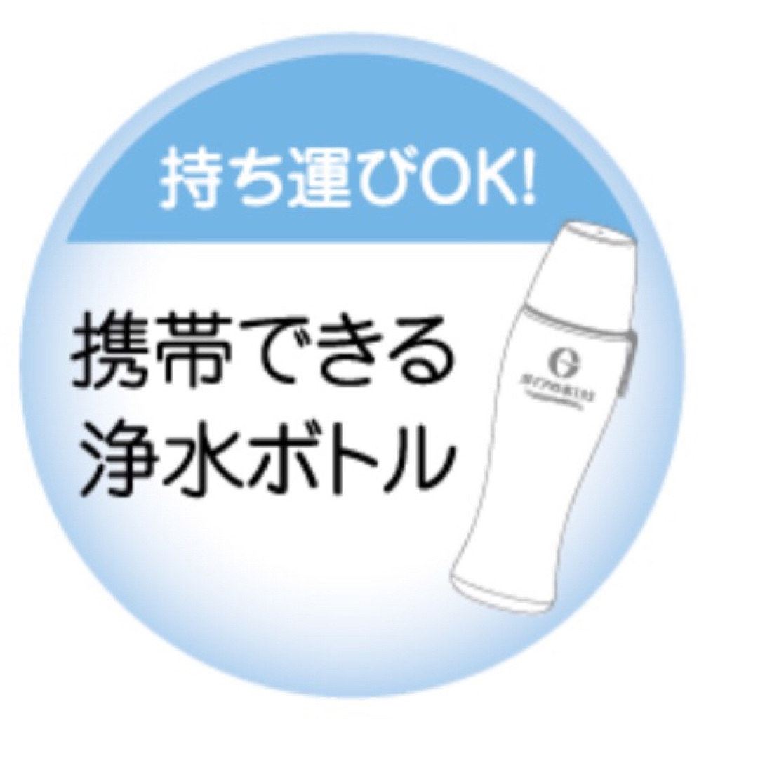 ライトボトル グリーン(浄水機能付き水筒)ガイアの水135  インテリア/住まい/日用品のキッチン/食器(浄水機)の商品写真