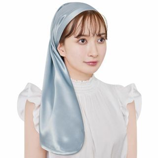 【色: グレイッシュブルー】[Utukky] シルクナイトキャップ ロングヘア用(その他)