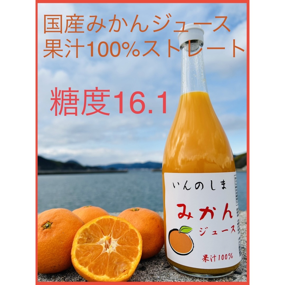 【瀬戸内みかんジュース】720ml×12本 果汁100％ ストレート 無添加 食品/飲料/酒の飲料(ソフトドリンク)の商品写真