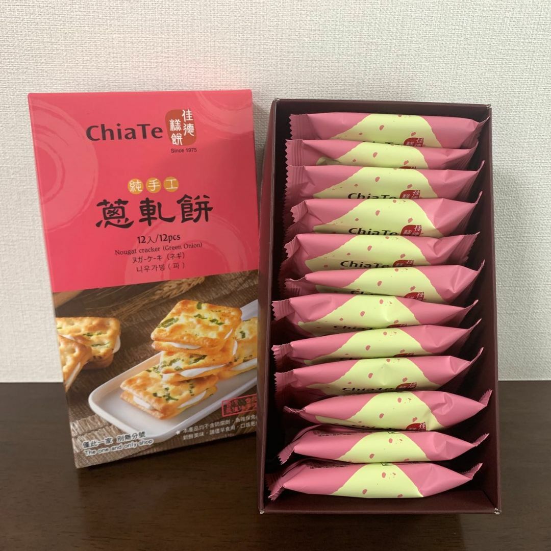台湾 佳德 牛軋餅 ネギヌガークラッカー 12枚入り 食品/飲料/酒の食品(菓子/デザート)の商品写真