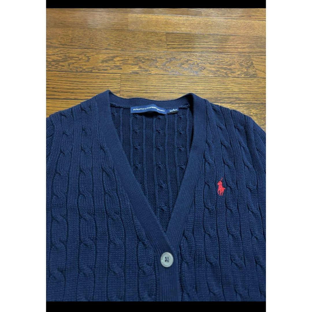 Ralph Lauren(ラルフローレン)のラルフローレン ケーブル カーディガン ニット ネイビー  NO1937 レディースのトップス(カーディガン)の商品写真